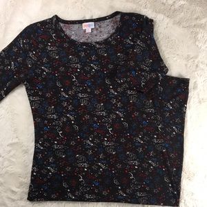 Black Print LuLaRoe Julia Dress